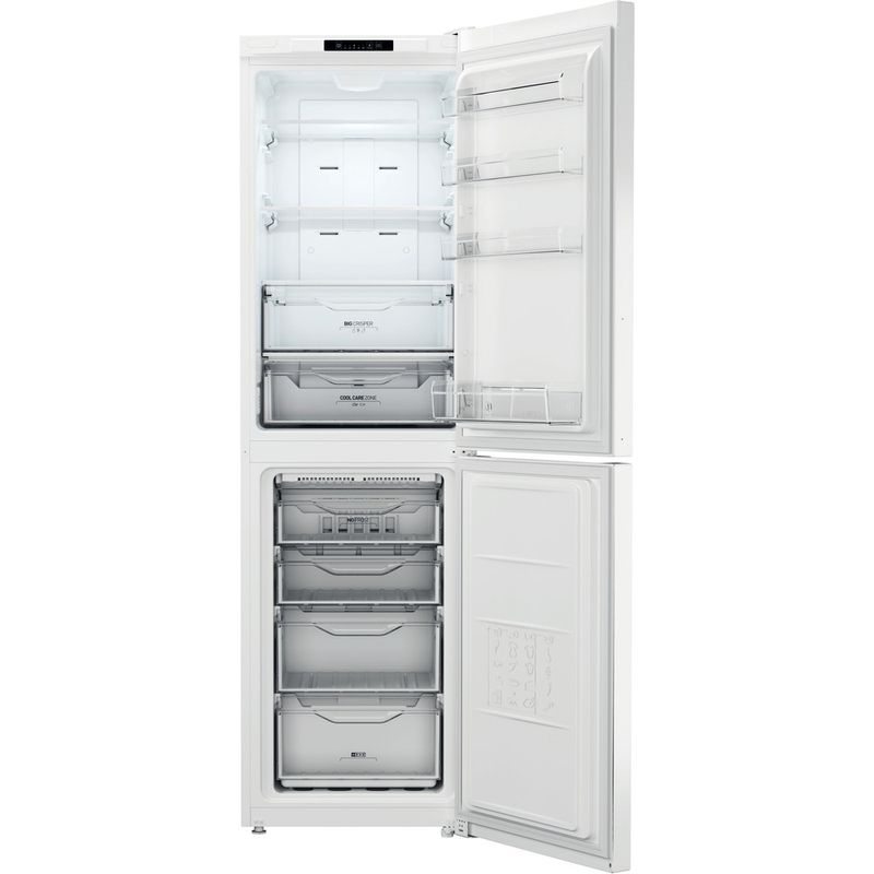 Indesit-Fridge-Freezer-Free-standing-XD95-T1I-W-White-2-doors-Frontal-open