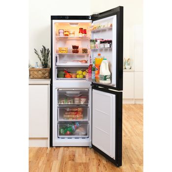 Indesit-Fridge-Freezer-Free-standing-LD70-N1-K-Black-2-doors-Lifestyle-frontal-open