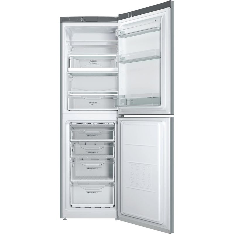 Indesit-Fridge-Freezer-Free-standing-LD85-F1-S-Silver-2-doors-Frontal-open