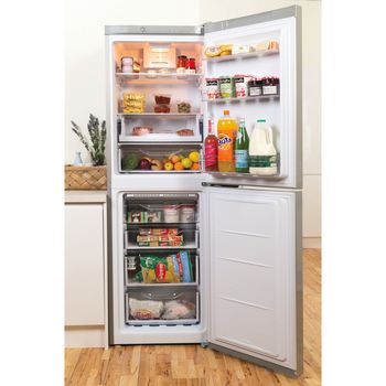 Indesit-Fridge-Freezer-Free-standing-LD85-F1-S-Silver-2-doors-Lifestyle-frontal-open