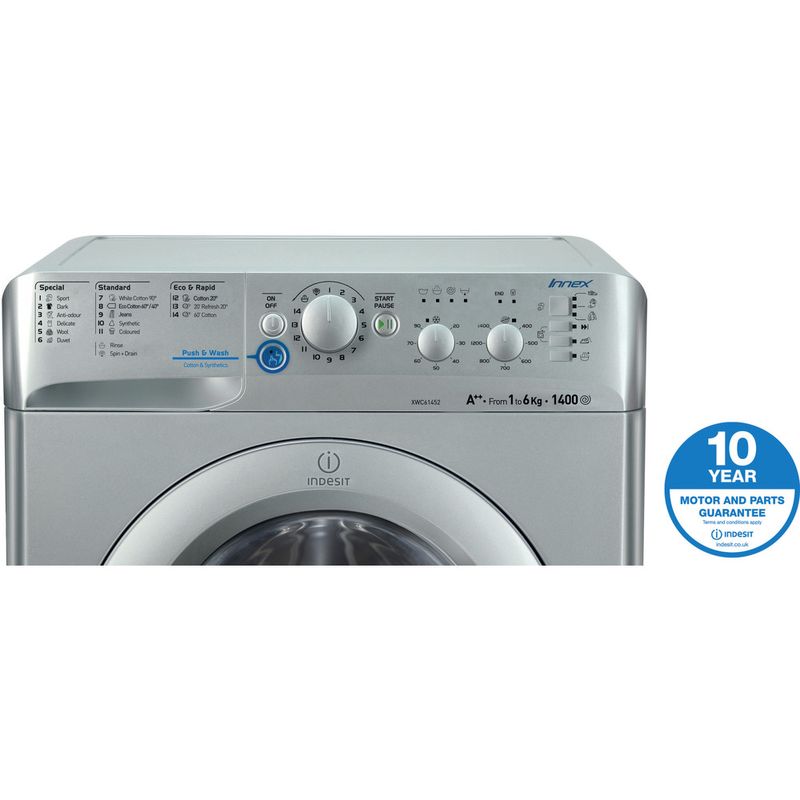 Indesit-Washing-machine-Free-standing-XWC-61452-S-UK-Silver-Front-loader-A---Control_Panel