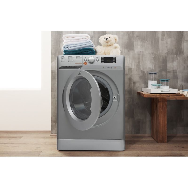 Indesit-Washer-dryer-Free-standing-XWDE-751480X-S-UK-Silver-Front-loader-Lifestyle-frontal-open