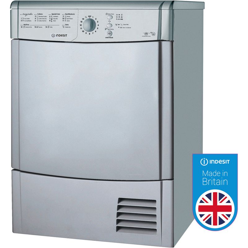 Indesit-Dryer-IDCL-85-B-H-S--UK--Silver-Perspective