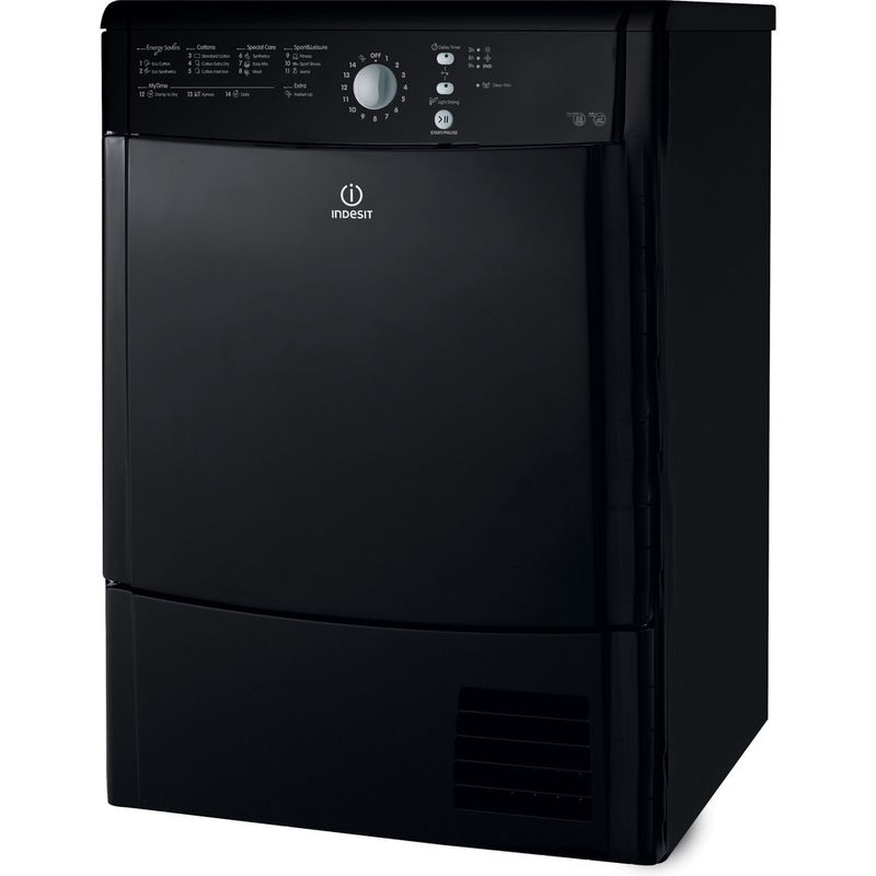Indesit-Dryer-IDCL-85-B-H-K--UK--Black-Perspective