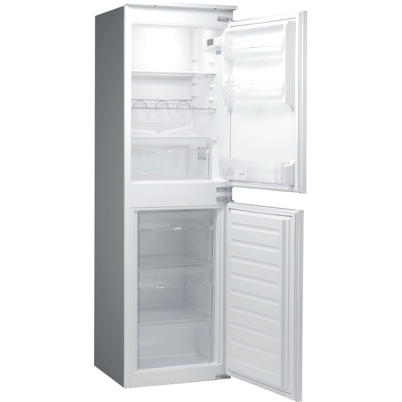 Indesit-Fridge-Freezer-Built-in-E-IB-15050-A1-D.UK-Steel-2-doors-Perspective-open
