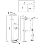 Indesit-Fridge-Freezer-Built-in-E-IB-15050-A1-D.UK-Steel-2-doors-Technical-drawing