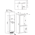 Indesit-Fridge-Freezer-Built-in-IB-7030-A1-D.UK-Steel-2-doors-Technical-drawing