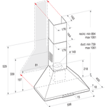 Indesit-HOOD-Free-standing-UHPM-6.3F-CS-X-Inox-Wall-mounted-Mechanical-Technical-drawing