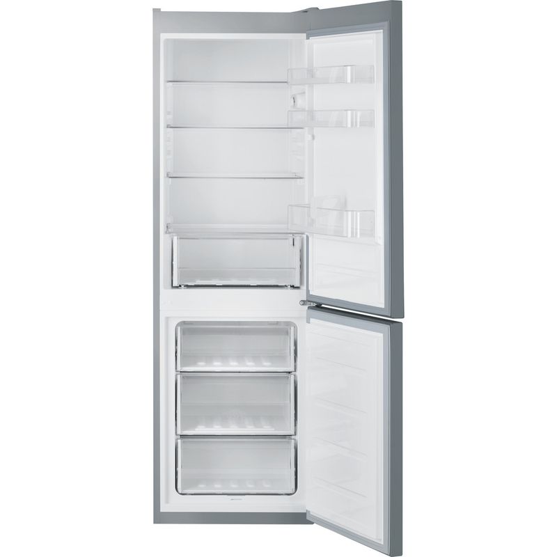 Indesit-Fridge-Freezer-Free-standing-LR8-S1-S-UK-Silver-2-doors-Frontal-open