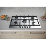 Indesit HOB THA 752 IX/I Inox GAS Lifestyle frontal top down