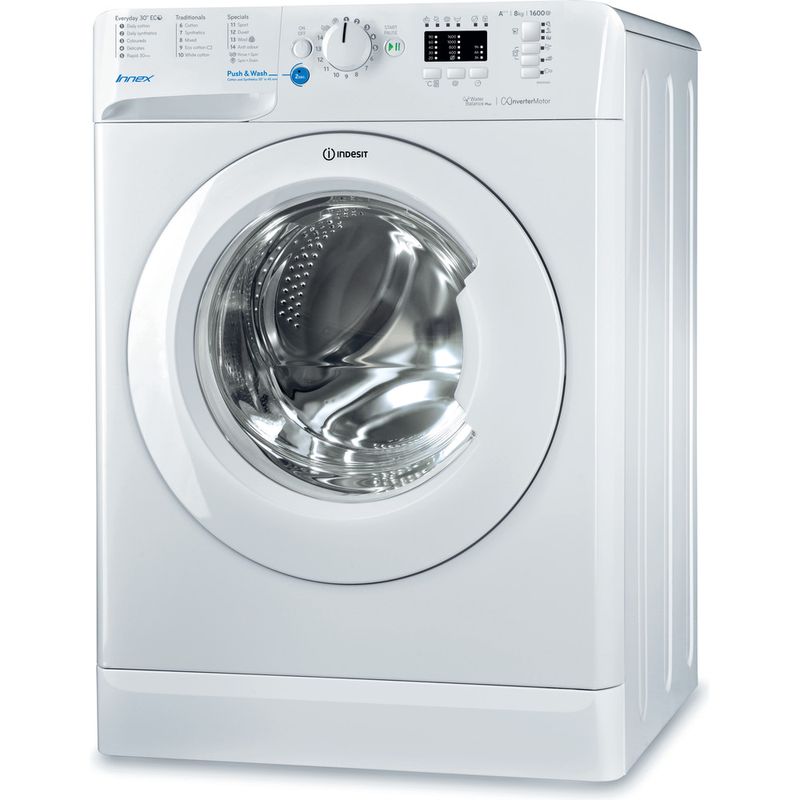 Indesit-Washing-machine-Free-standing-BWA-81683X-W-UK-White-Front-loader-A----Perspective