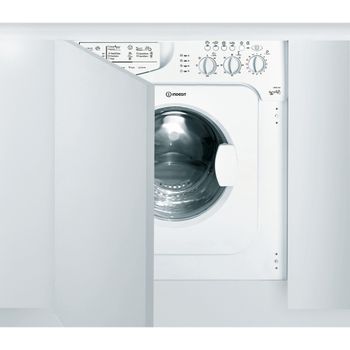 Indesit-Washer-dryer-Built-in-IWDE-126--UK--White-Front-loader-Frontal