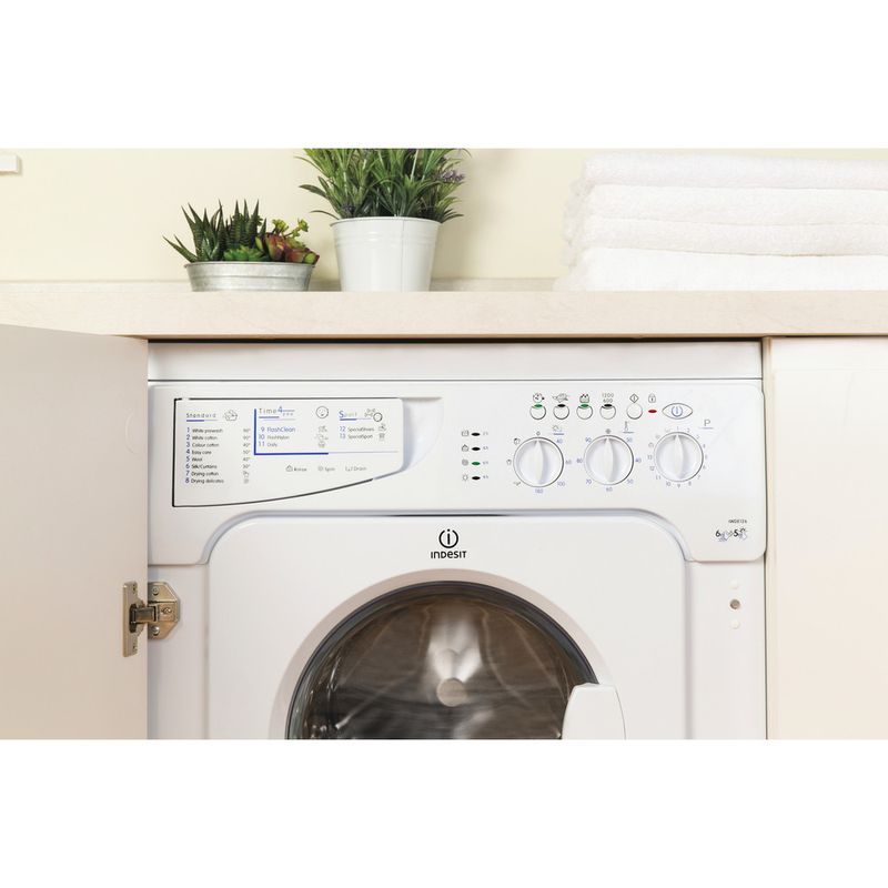 Integrated Washer Dryer Indesit IWDE 126 (UK)