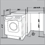 Indesit-Washer-dryer-Built-in-IWDE-126--UK--White-Front-loader-Technical-drawing