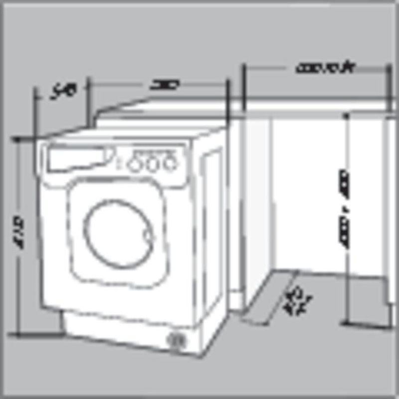 Integrated Washer Dryer Indesit IWDE 126 (UK)
