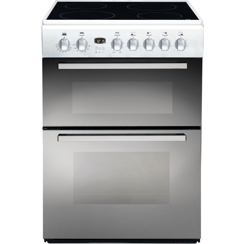 Indesit-Double-Cooker-DD60C2CA-W--White-B-Vitroceramic-Frontal