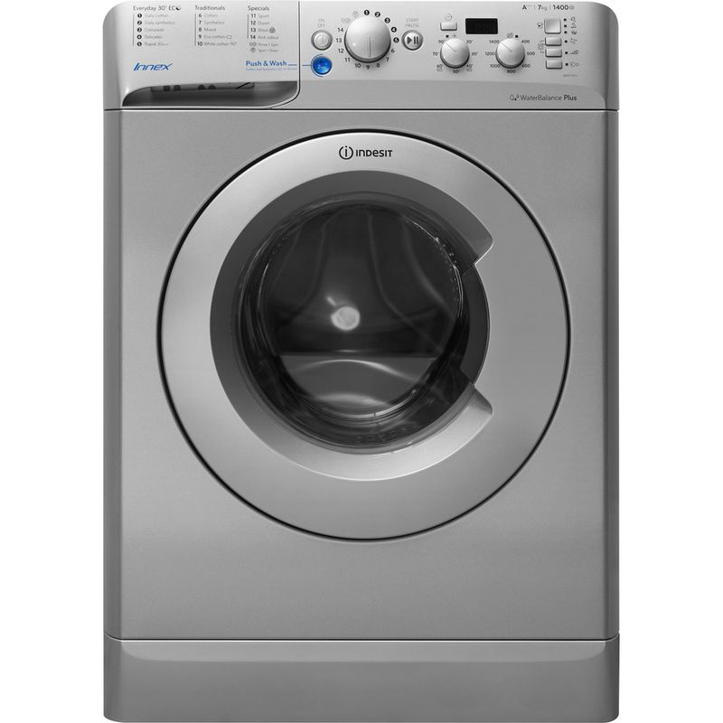 Indesit-Washing-machine-Free-standing-BWD-71453-S-UK-Silver-Front-loader-A----Frontal