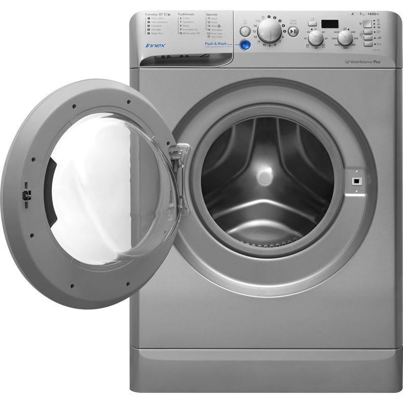 Indesit-Washing-machine-Free-standing-BWD-71453-S-UK-Silver-Front-loader-A----Frontal-open