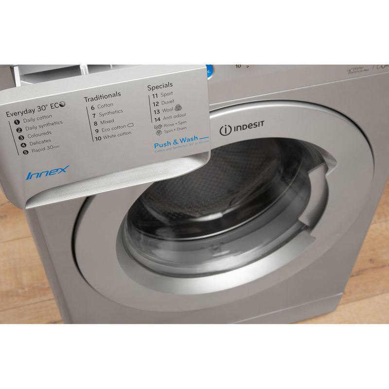 Indesit-Washing-machine-Free-standing-BWD-71453-S-UK-Silver-Front-loader-A----Drawer
