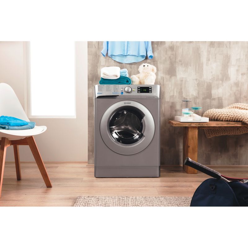 Indesit-Washing-machine-Free-standing-BWE-91484X-S-UK-Silver-Front-loader-A----Lifestyle-frontal
