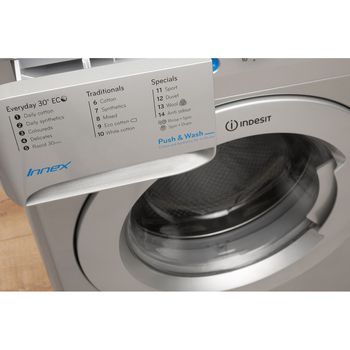 Indesit-Washing-machine-Free-standing-BWE-91484X-S-UK-Silver-Front-loader-A----Drawer