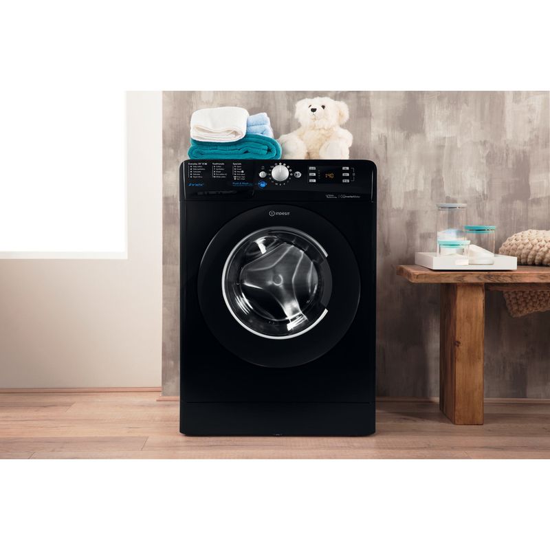 Indesit-Washing-machine-Free-standing-BWE-91484X-K-UK-Black-Front-loader-A----Lifestyle-frontal