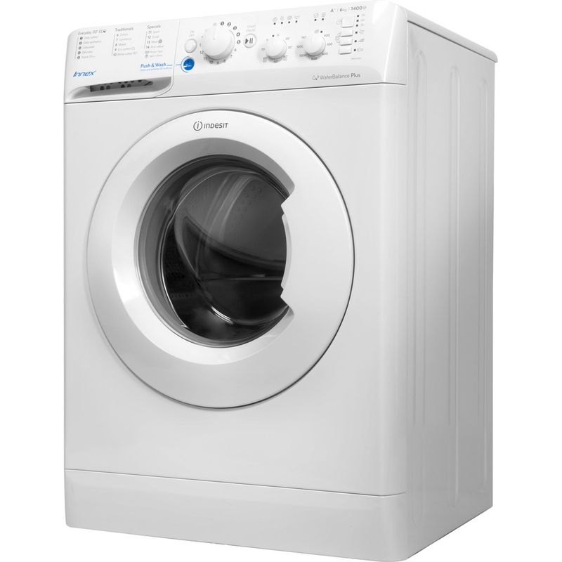 Indesit-Washing-machine-Free-standing-BWC-61452-W-UK-White-Front-loader-A---Perspective