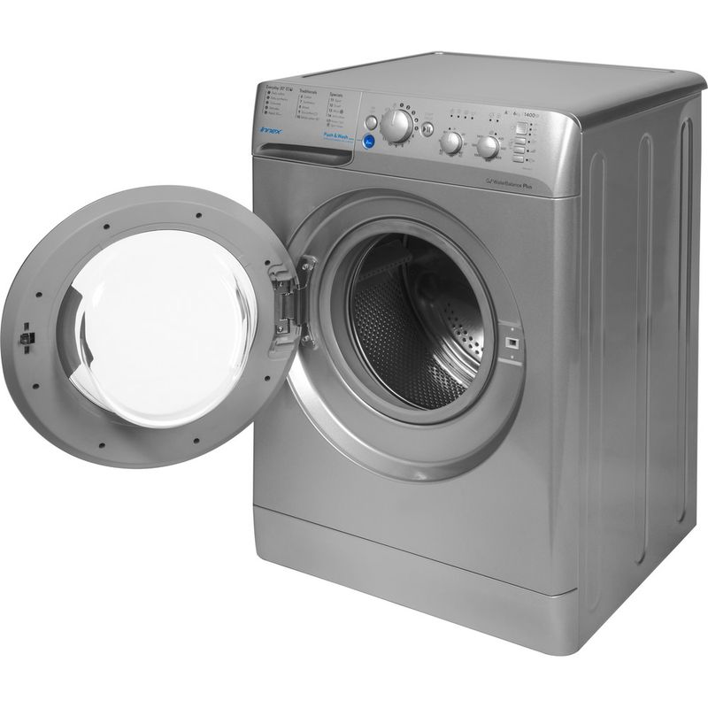 Indesit-Washing-machine-Free-standing-BWC-61452-S-UK-Silver-Front-loader-A---Perspective-open