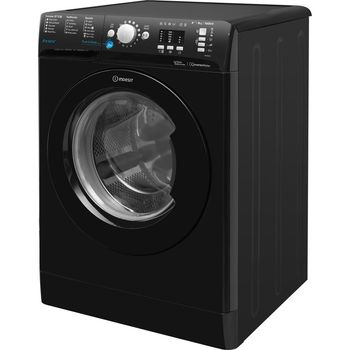 Indesit-Washing-machine-Free-standing-BWA-81683X-K-UK-Black-Front-loader-A----Perspective