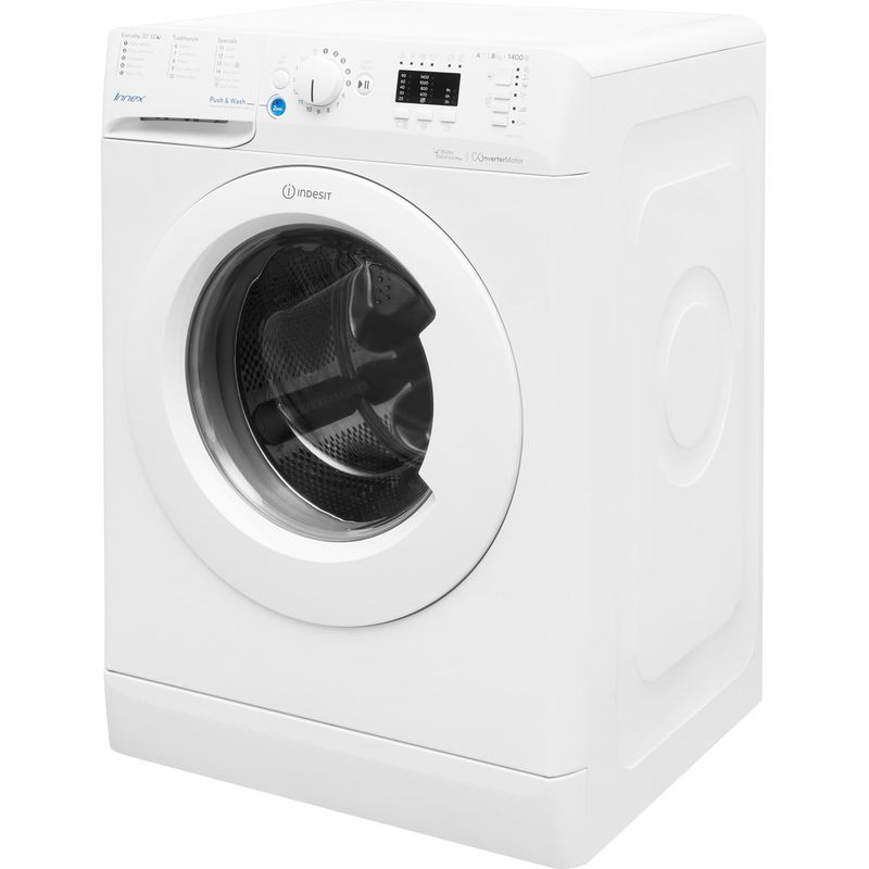 Indesit-Washing-machine-Free-standing-BWA-81483X-W-UK-White-Front-loader-A----Perspective
