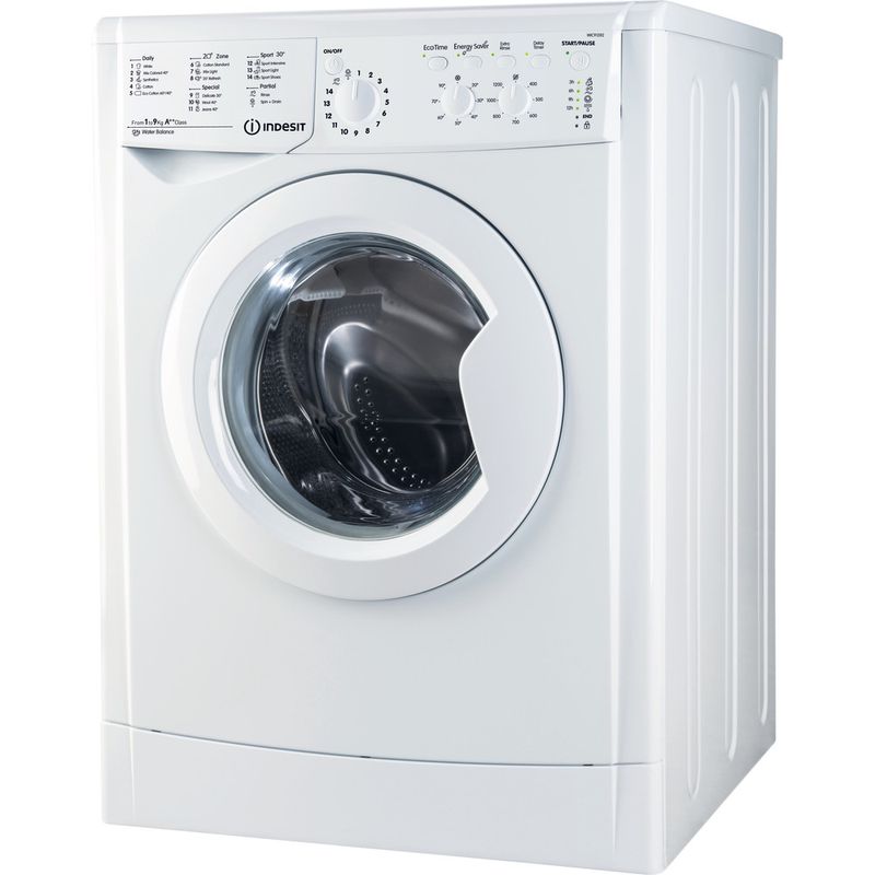 Indesit-Washing-machine-Free-standing-IWC-91282-ECO-UK.R-White-Front-loader-A---Perspective