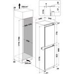 Indesit-Fridge-Freezer-Built-in-E-IB-15050-A1-D.UK.1-White-2-doors-Technical-drawing