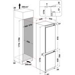 Indesit-Fridge-Freezer-Built-in-IB-7030-A1-D.UK.1-White-2-doors-Technical-drawing