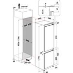 Indesit-Fridge-Freezer-Built-in-IB-7030-A1-D.UK.1-White-2-doors-Technical-drawing