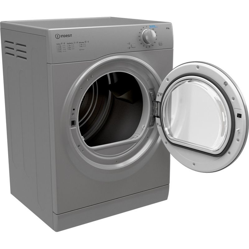 Indesit-Dryer-I1-D80S-UK-Silver-Perspective-open