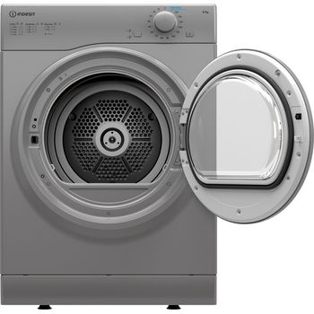 Indesit Dryer I1 D80S UK Silver Frontal open