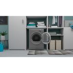 Indesit Dryer I1 D80S UK Silver Lifestyle frontal open