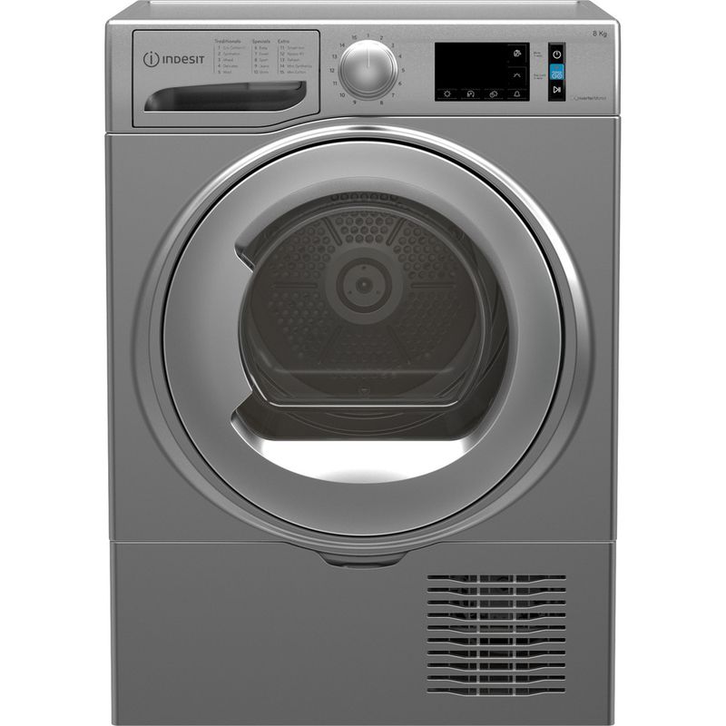 Indesit-Dryer-I3-D81S-UK-Silver-Frontal