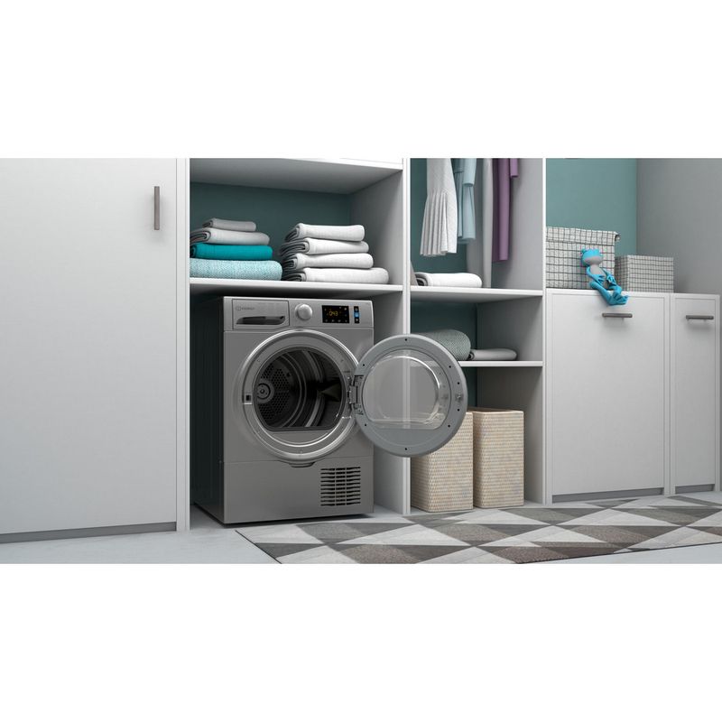 Indesit-Dryer-I3-D81S-UK-Silver-Lifestyle-perspective-open