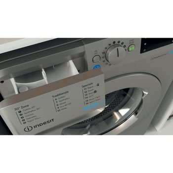Indesit Washing machine Freestanding BWE 91484X S UK N Silver Front loader C Drawer