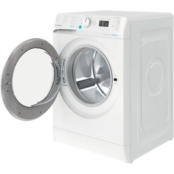 Indesit Washing machine Freestanding BWA 81485X W UK N White Front loader B Perspective open