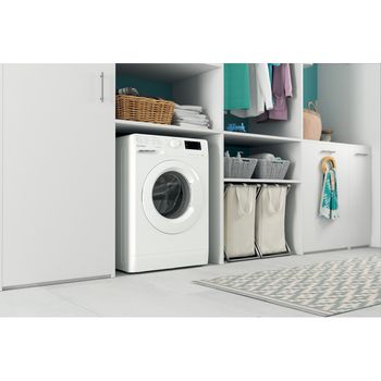 Indesit Washing machine Freestanding MTWE 91484 W UK White Front loader C Lifestyle perspective