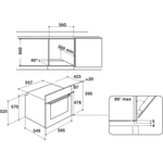 Indesit OVEN Built-in IFW 6530 IX UK Electric A Technical drawing