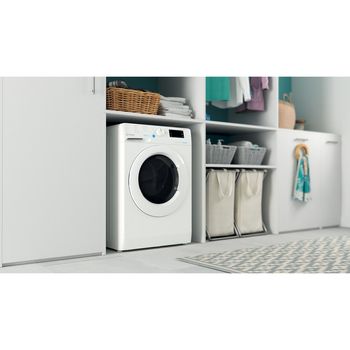 Indesit Washer dryer Freestanding BDE 107625X W UK N White Front loader Lifestyle perspective