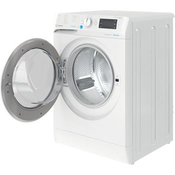 Indesit Washer dryer Freestanding BDE 96436X W UK N White Front loader Perspective open