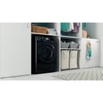 Indesit Washer dryer Freestanding BDE 86436X B UK N Black Front loader Lifestyle perspective