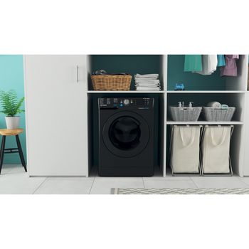 Indesit Washer dryer Freestanding BDE 86436X B UK N Black Front loader Lifestyle frontal