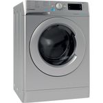 Indesit Washer dryer Freestanding BDE 86436X S UK N Silver Front loader Perspective