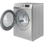 Indesit Washer dryer Freestanding BDE 86436X S UK N Silver Front loader Perspective open