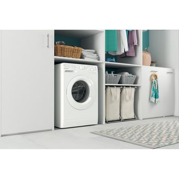 Indesit Washing machine Freestanding MTWC 91495 W UK N White Front loader B Lifestyle perspective